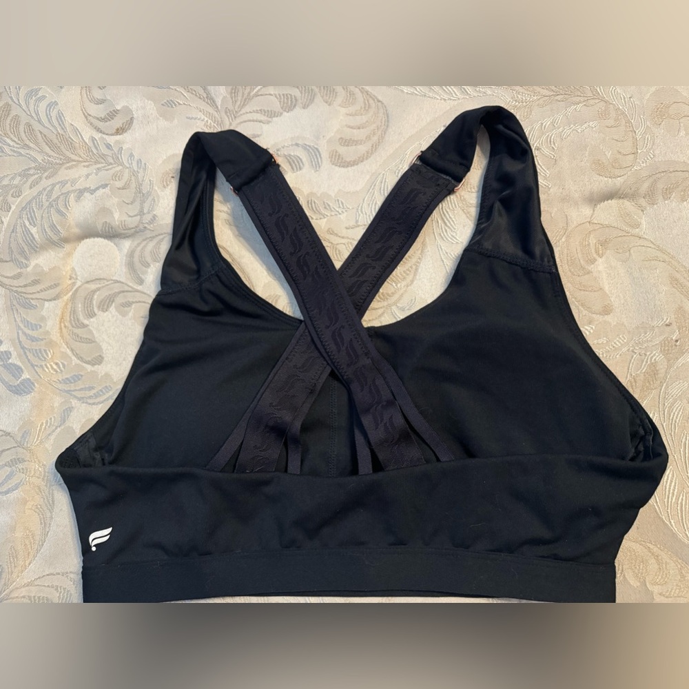 Fabletics black sports bra size medium